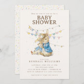 Invitation Peter Rabbit | Baby shower Confetti (Devant / Derrière)