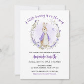 Invitation Peter Rabbit Baby shower violet (Devant)