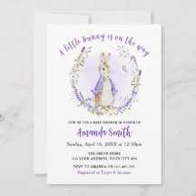 Peter Rabbit Baby shower violet