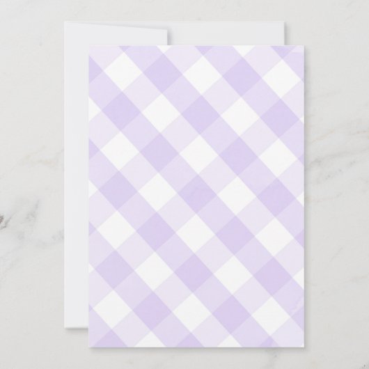 Invitation Peter Rabbit Baby shower violet (Dos)