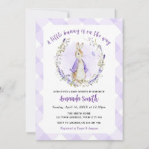 Peter Rabbit Baby shower violet