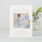 Invitation Peter Rabbit Boy's Birthday BlueConfetti - Photo (Debout devant)