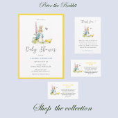 Invitation Peter Rabbit dans le Baby shower du jardin