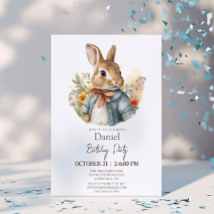 Invitation Peter Rabbit fête d'anniversaire