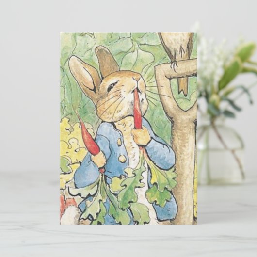 Invitation Peter Rabbit In The Garden - Beatrix Potter (Debout devant)