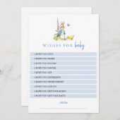 Invitation Peter Rabbit souhaite pour bébé Gardien de douche (Devant / Derrière)