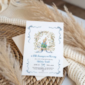 Invitation Peter Rabbit Watercolor Wreath Boy Baby Shower    