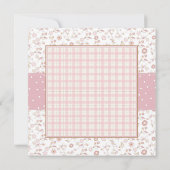 Invitation Peter the Rabbit Check & Floral pattern (Dos)