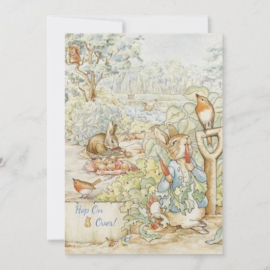 Invitation Peter the Rabbit Garden Histoire Anniversaire (Dos)