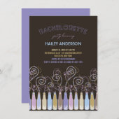 Invitation pétillant de partie de Bachelorette de (Devant / Derrière)