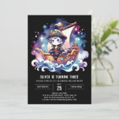 Invitation Petit adorable Pirate Anniversaire (Debout devant)
