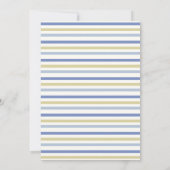 Invitation Petit agneau doux Baby shower Whimsical Blue Boy (Dos)