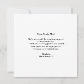 Invitation Petit Agneau Doux Hydrangea Bleu Square Merci (Dos)