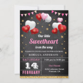 Invitation Petit amour Baby shower de la Saint Valentin (Devant)