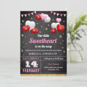 Invitation Petit amour Baby shower de la Saint Valentin (Debout devant)