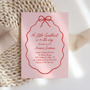 Invitation Petit amour main tiré Valentine Baby shower