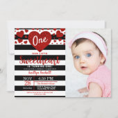 Invitation Petit amour Saint-Valentin Photo Anniversaire (Devant)