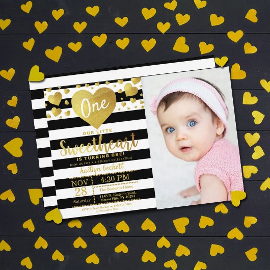 Invitation Petit amour Saint-Valentin Photo Anniversaire