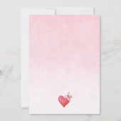 Invitation Petit amour Valentine Baby shower de coeur rose (Dos)