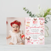 Invitation Petit amour Valentine Chiot photo Anniversaire (Debout devant)