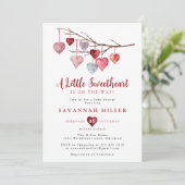 Invitation Petit amour Valentine Hearts Baby shower (Debout devant)