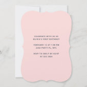 Invitation Petit amour Valentine's Girl First Birthday (Dos)