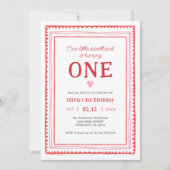 Invitation Petit amour Valentine's Girl First Birthday (Devant)