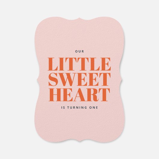 Invitation Petit amour Valentine's Girl First Birthday