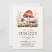 Invitation Petit Amusant Guy Mushroom Baby shower garçon (Devant)