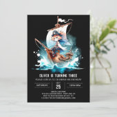 Invitation Petit Amusant Pirate Anniversaire (Debout devant)