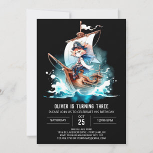 Invitation Petit Amusant Pirate Anniversaire