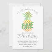 Invitation Petit ananas 1er anniversaire (Devant)