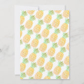 Invitation Petit ananas 1er anniversaire (Dos)