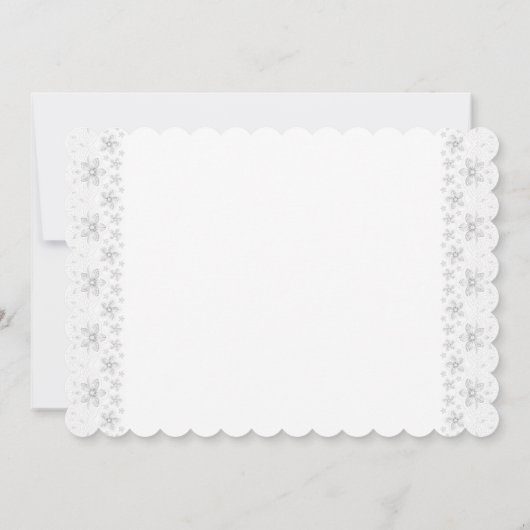 Invitation Petit ange Bébé Fille Baptême (Dos)