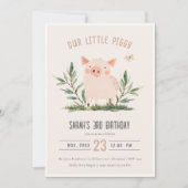 Invitation Petit Anniversaire de enfant de papillon de ferme  (Devant)
