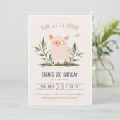 Invitation Petit Anniversaire de enfant de papillon de ferme  (Debout devant)
