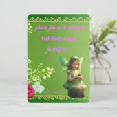 Invitation petit anniversaire de fée (Debout devant)