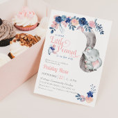Invitation Petit Arachide Floral Baby Eléphant Douche