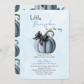 Invitation Petit arc citrouille rose est en route2 (Devant / Derrière)