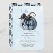 Invitation Petit arc citrouille rose est sur le chemin3 (Devant / Derrière)