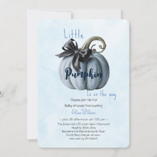 Invitation Petit arc citrouille rose est sur le chemin3