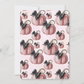 Invitation Petit arc citrouille rose est sur le chemin3 (Dos)