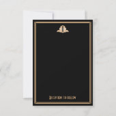 Invitation Petit Art Déco Noir Grand Gatsby Mariage Invite (Dos)