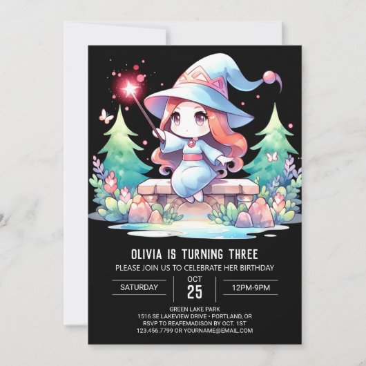 Invitation Petit Assistant Mystique Anniversaire (Devant)