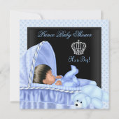 Invitation Petit Baby shower Africain-Américain (Devant)