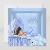 Invitation Petit Baby shower Africain-Américain (Devant)
