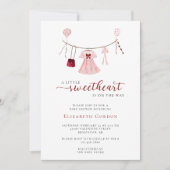 Invitation Petit Baby shower amoureux Valentine Cute (Devant)