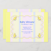 Invitation Petit Baby shower aux poulets (Devant / Derrière)