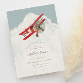 Invitation Petit Baby shower Aviator