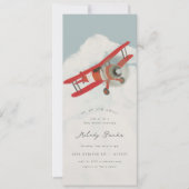 Invitation Petit Baby shower Aviator (Devant)